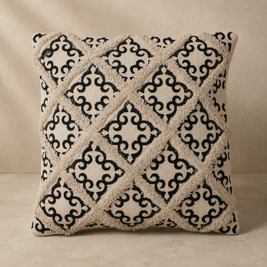 Katoenen Kussenhoes Lux Criss-Cross – 45 × 45 cm