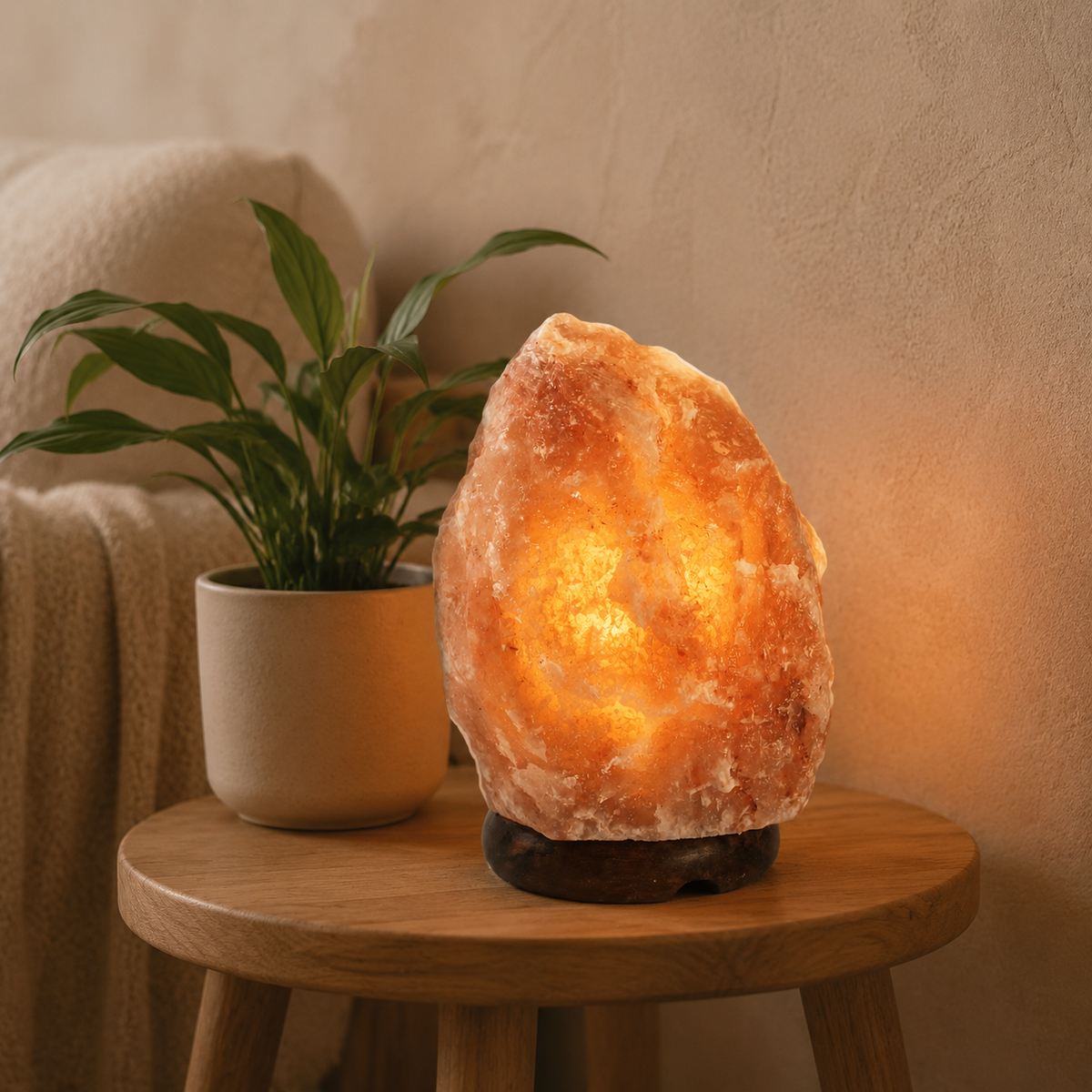 Natuurlijke Himalaya Zoutlamp Warm Roze – 1,5–2 kg