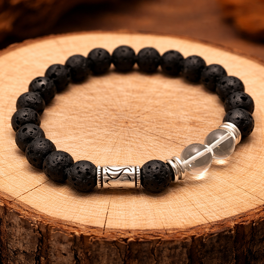 Lavasteen Armband – Boeddha & Chakra: Balans & Innerlijke Kracht
