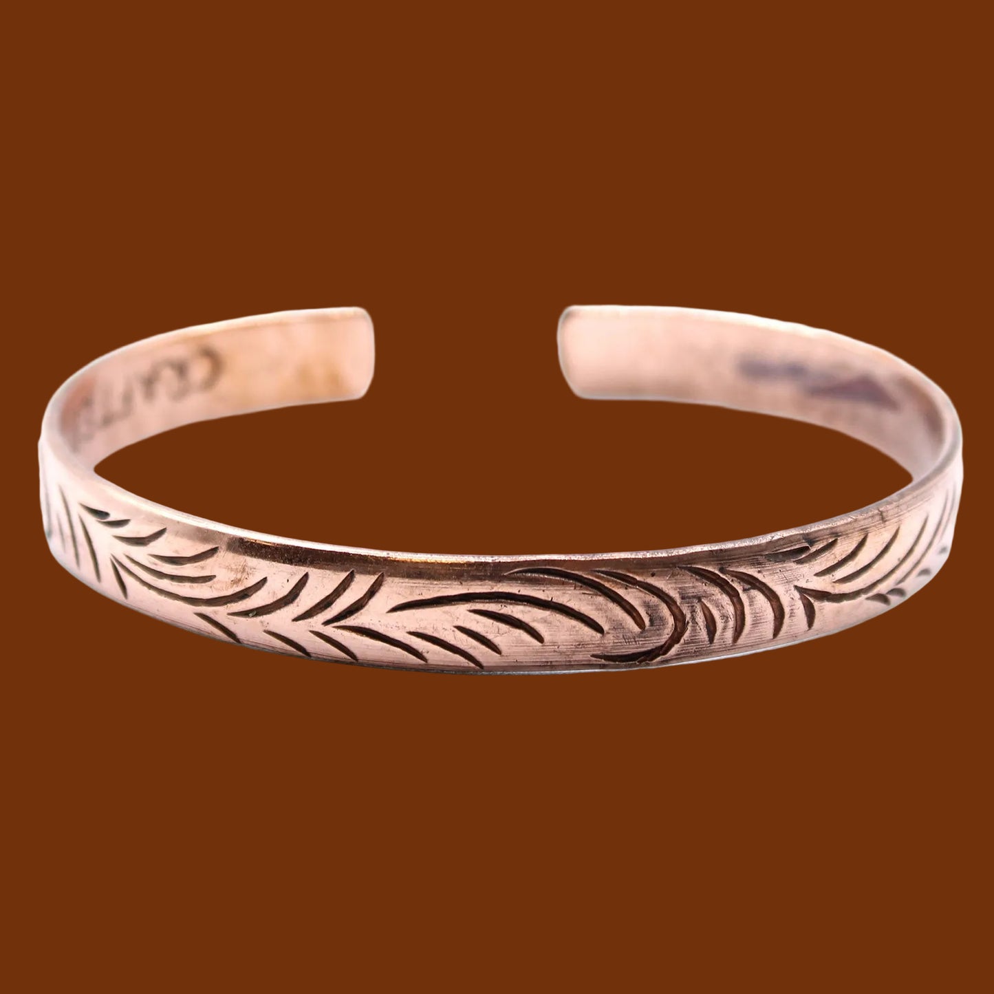 Tibetaanse Armband - Koper - Smal - Tribale Wervelingen